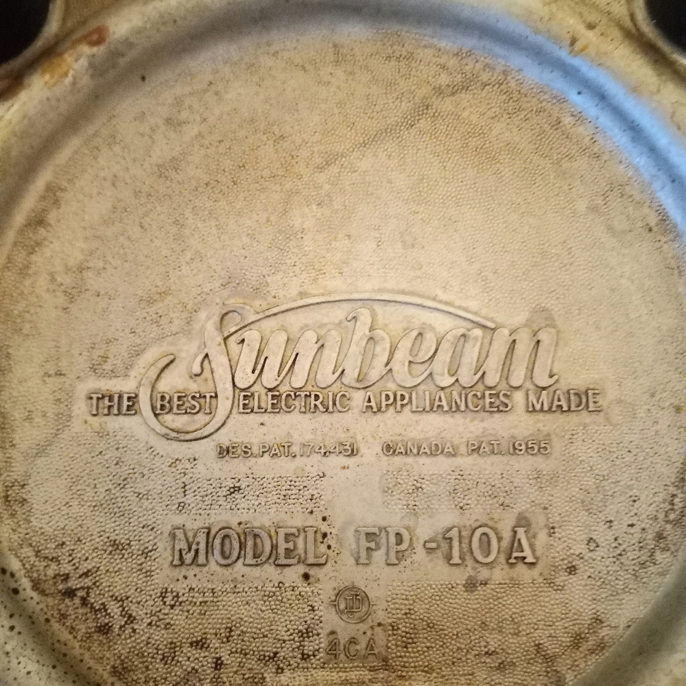 Vtg Sunbeam Lidded Controlled Heat Automatic Electric Fry Pan Model FP-10A - Picture 7 of 8